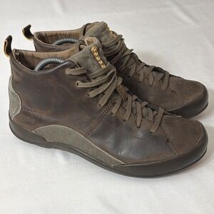 Cushe Hood WP Chukka Boots Shoes Men's 9 Dark Brown Leather Lace Up Waterproof